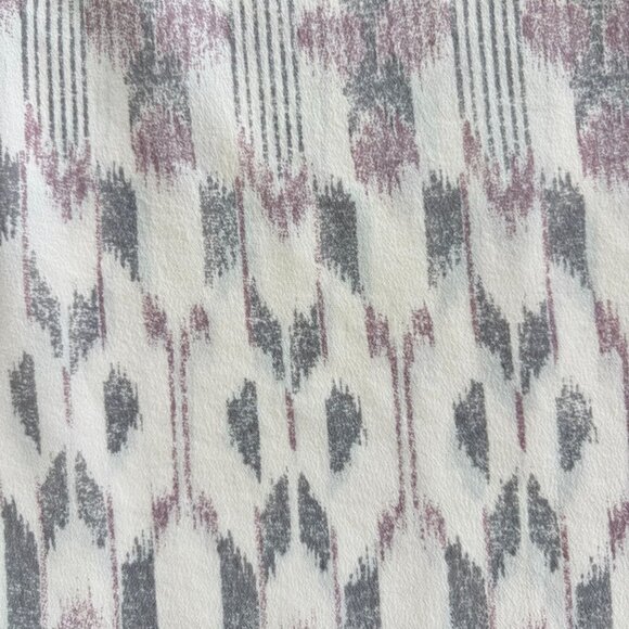 joie - 3/4 Sleeve Silk Blouse - Cream/Gray/Purple - Size XS - Picture 3 of 9
